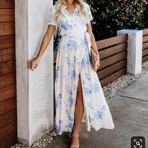 VICI dolls floral maxi wrap dress